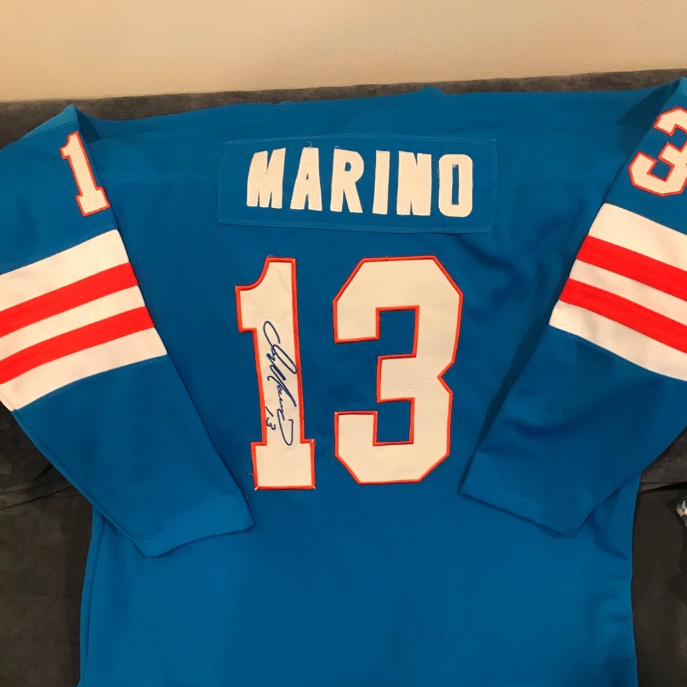 Dan Marino autographed throwback jersey